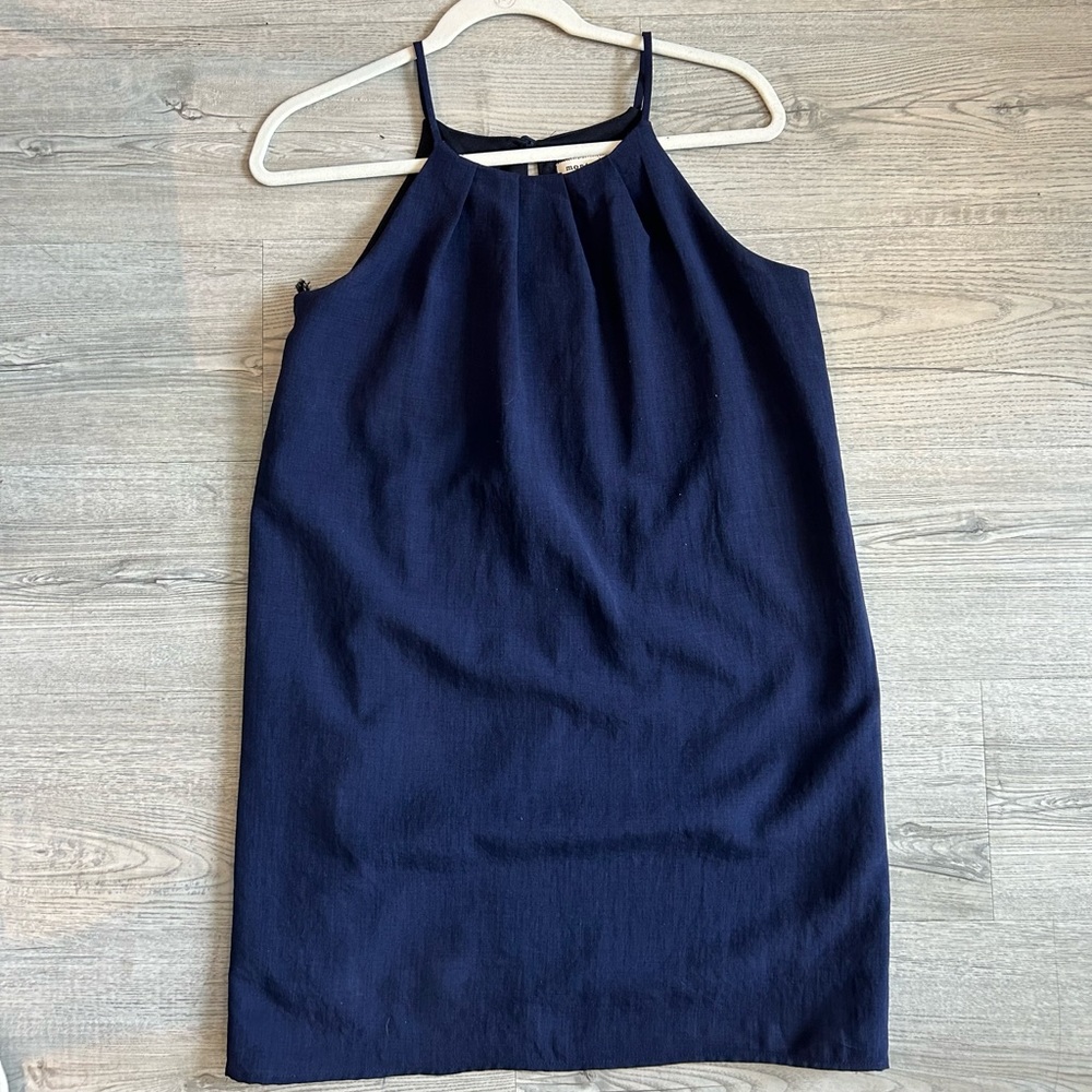 Monteau Navy Blue Mini Halter Dress